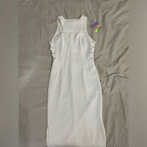 White Midi dress NEW with TAG size 4 Women